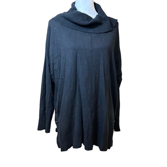 Cynthia Rowley Black Turtleneck Knit Top - Plus Size 2X - Picture 1 of 5